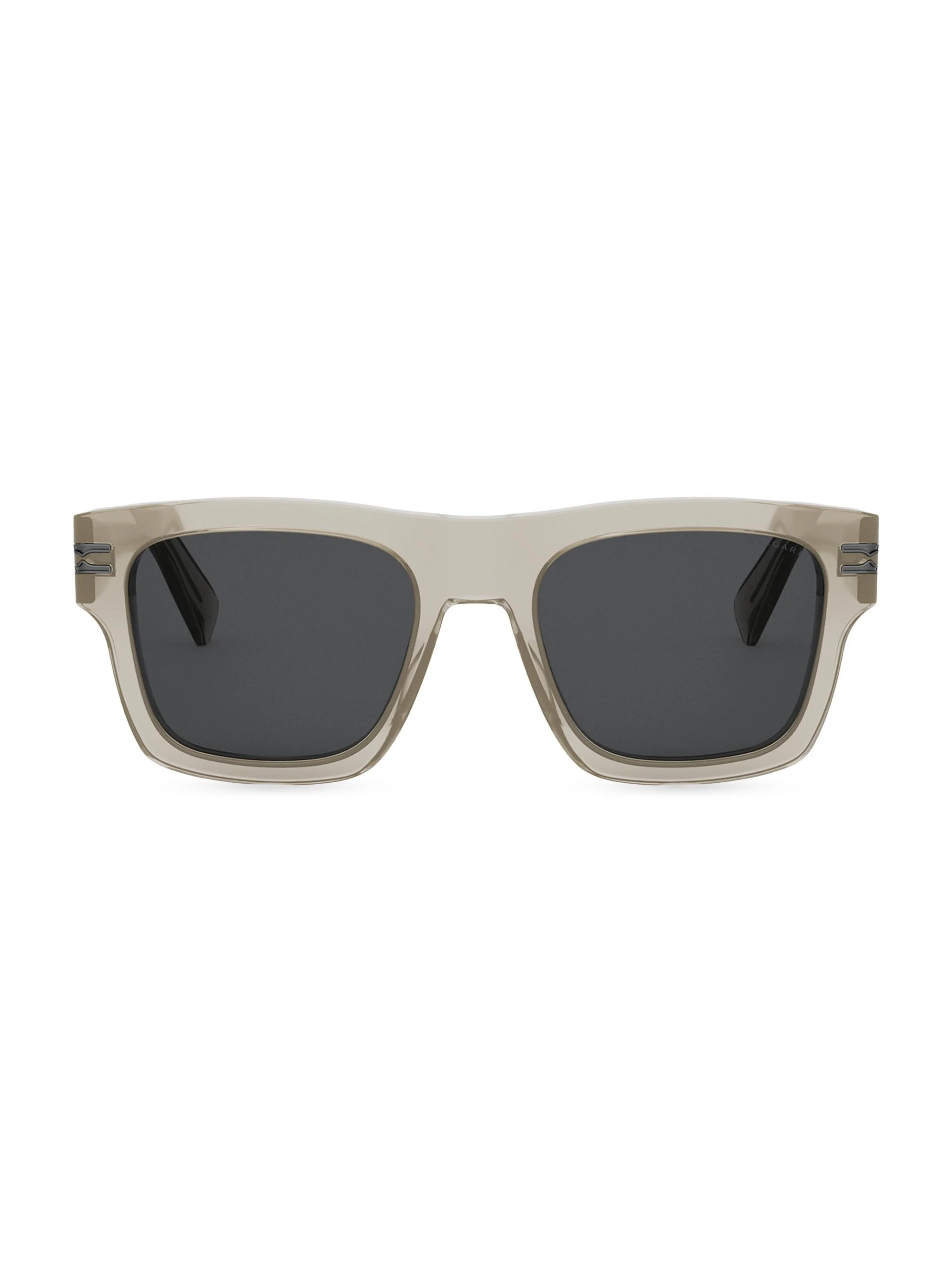 Men's B. ZERO1 52MM Square Sunglasses - Transparent Taupe Dark Blue - 1
