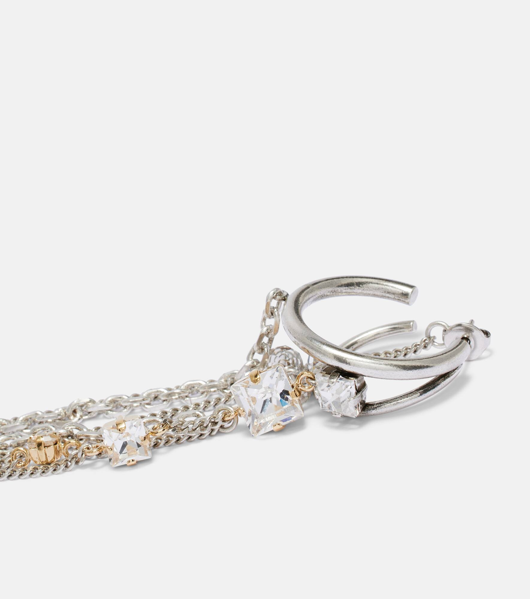 Embellished single hoop earring - 4