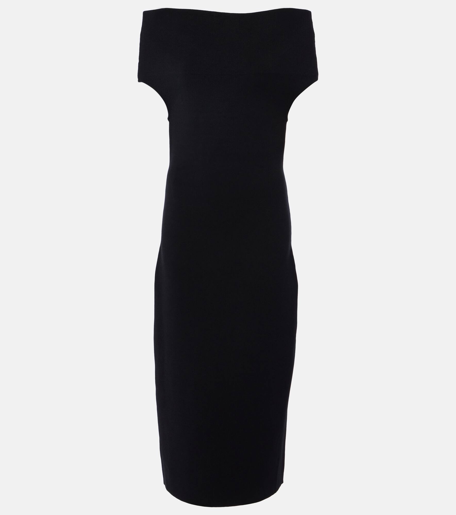 Totême Knitted off-shoulder midi dress | mytheresa | REVERSIBLE