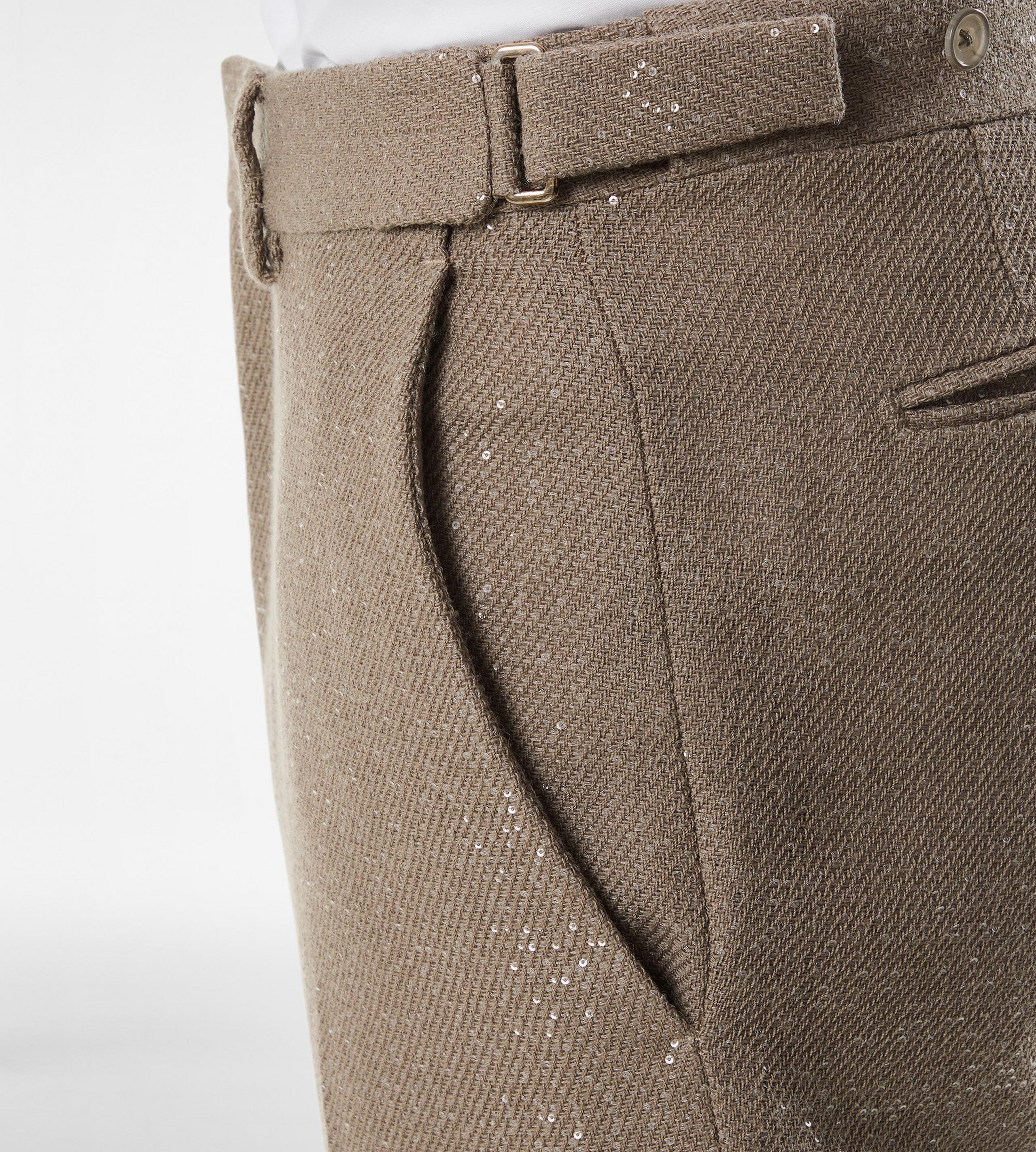 SEQUINS LIGHT BOUCLÈ PANT - 2