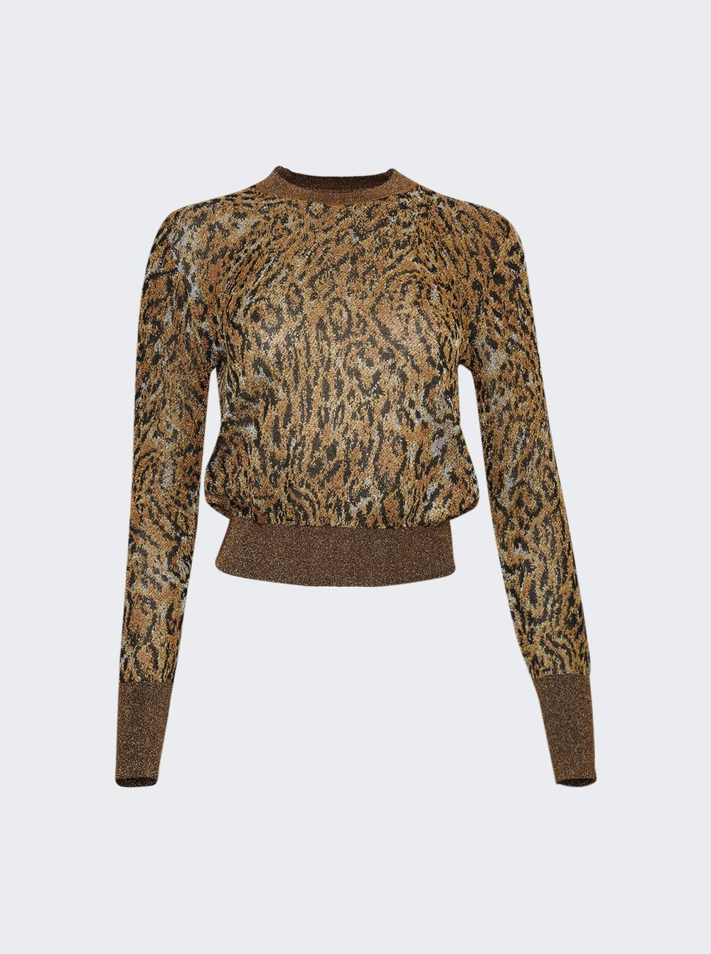 Leopard Print Pullover Brown - 1