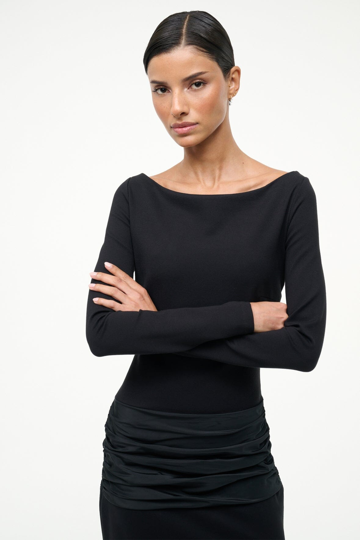 STAUD HOLLAND DRESS BLACK - 5