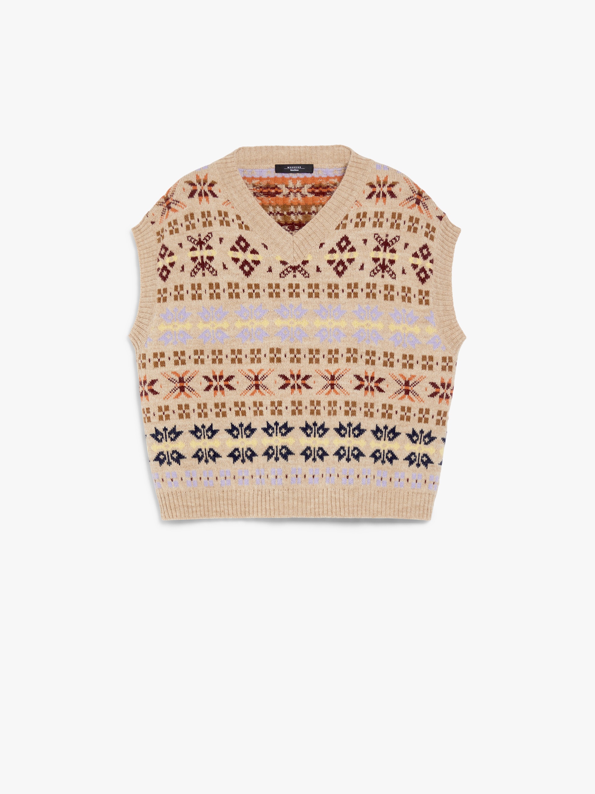VALVOLA Jacquard alpaca and wool gilet - 1