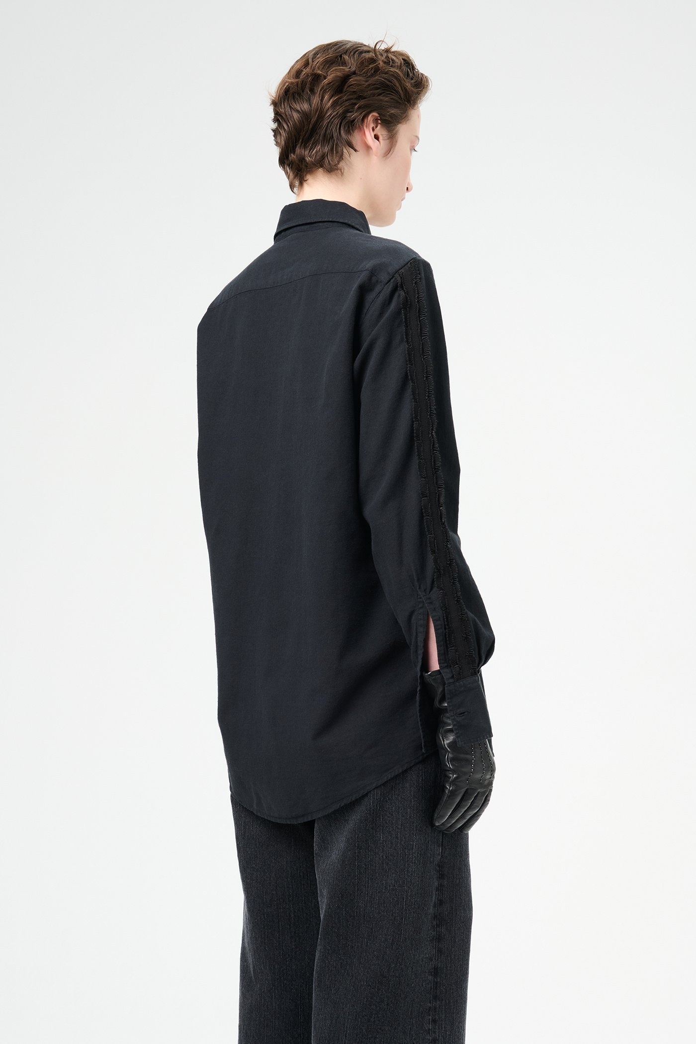 Sincere Shirt Pleated Black Kitchen Weave - 5