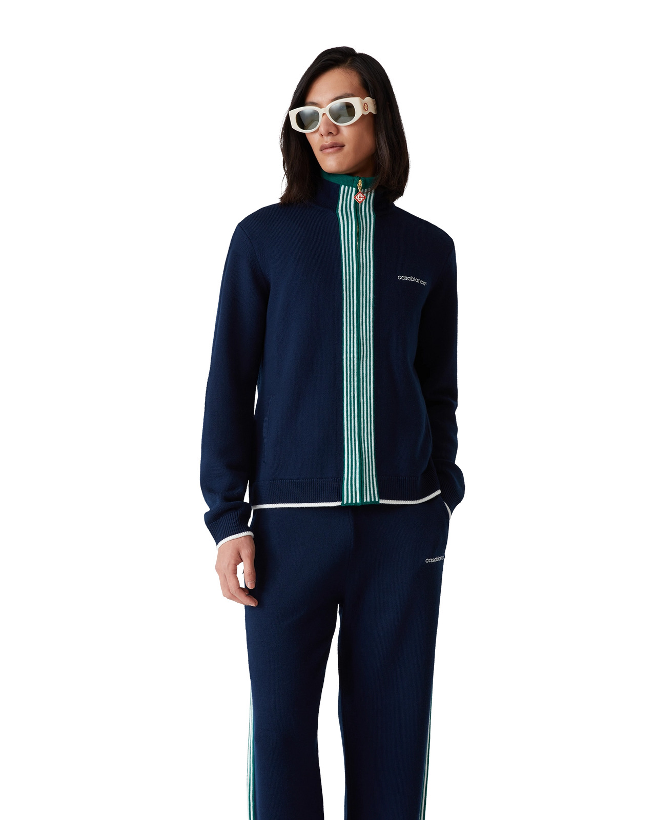 Knit Tennis Track Top | Casablanca Paris - 4