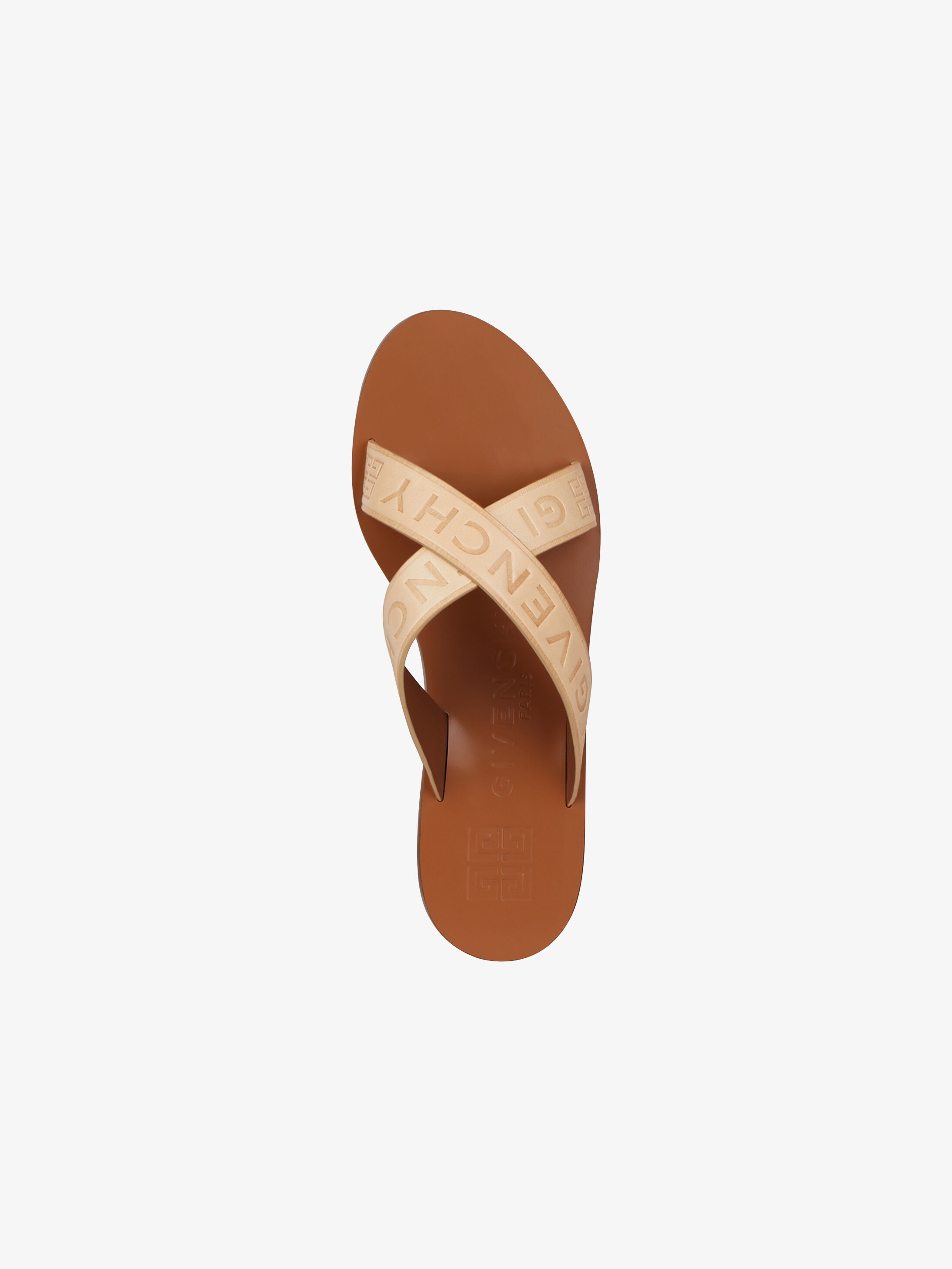 GIVENCHY 4G crossed leather sandals - 6