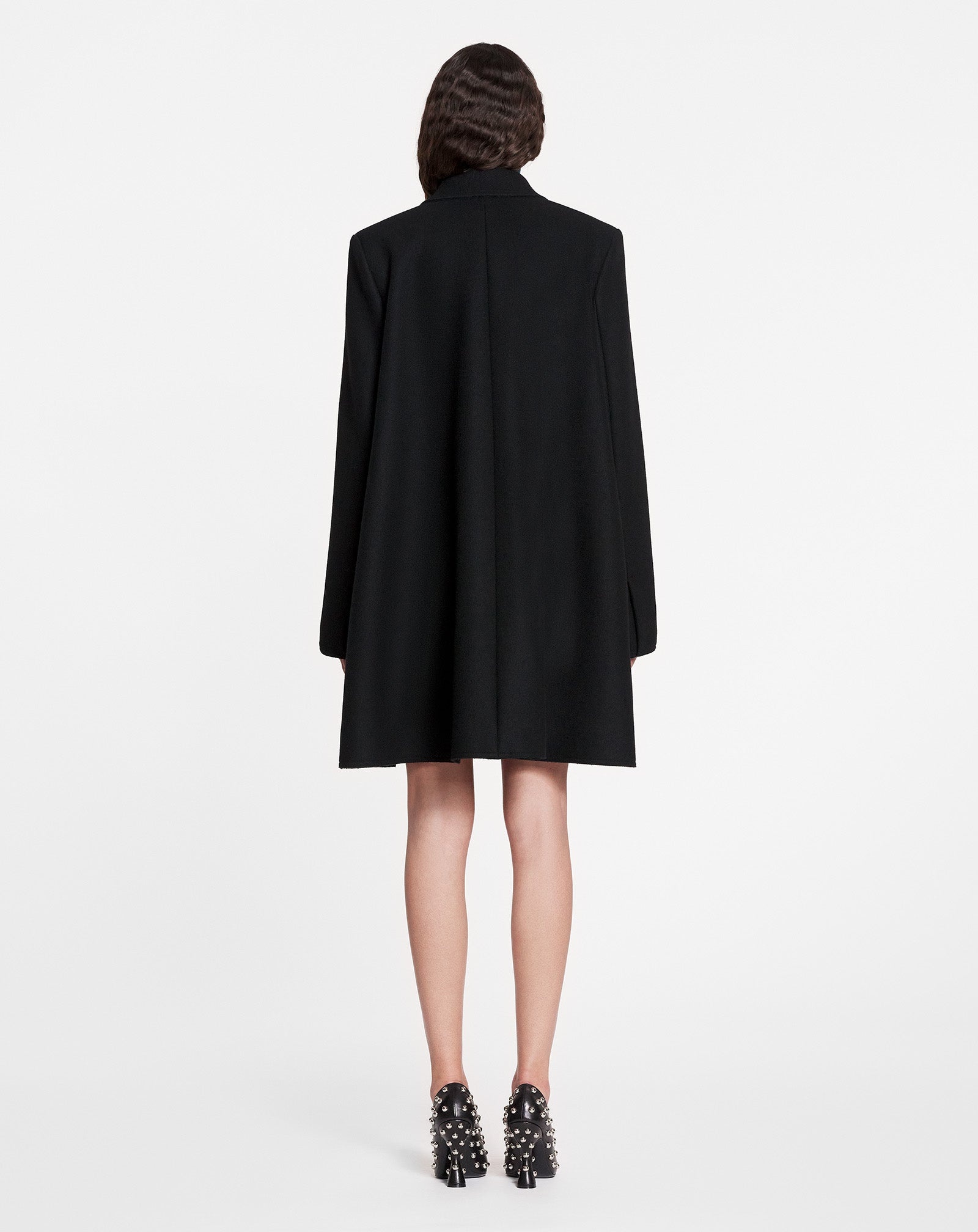 CAPE-EFFECT WOOL PEACOAT - 4