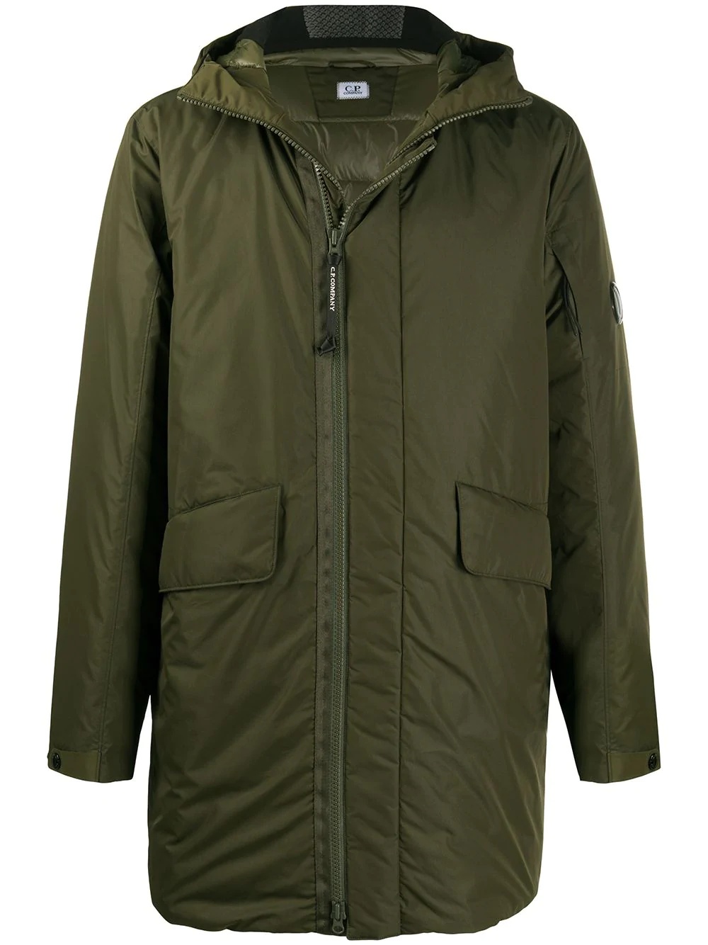 hooded parka coat - 1