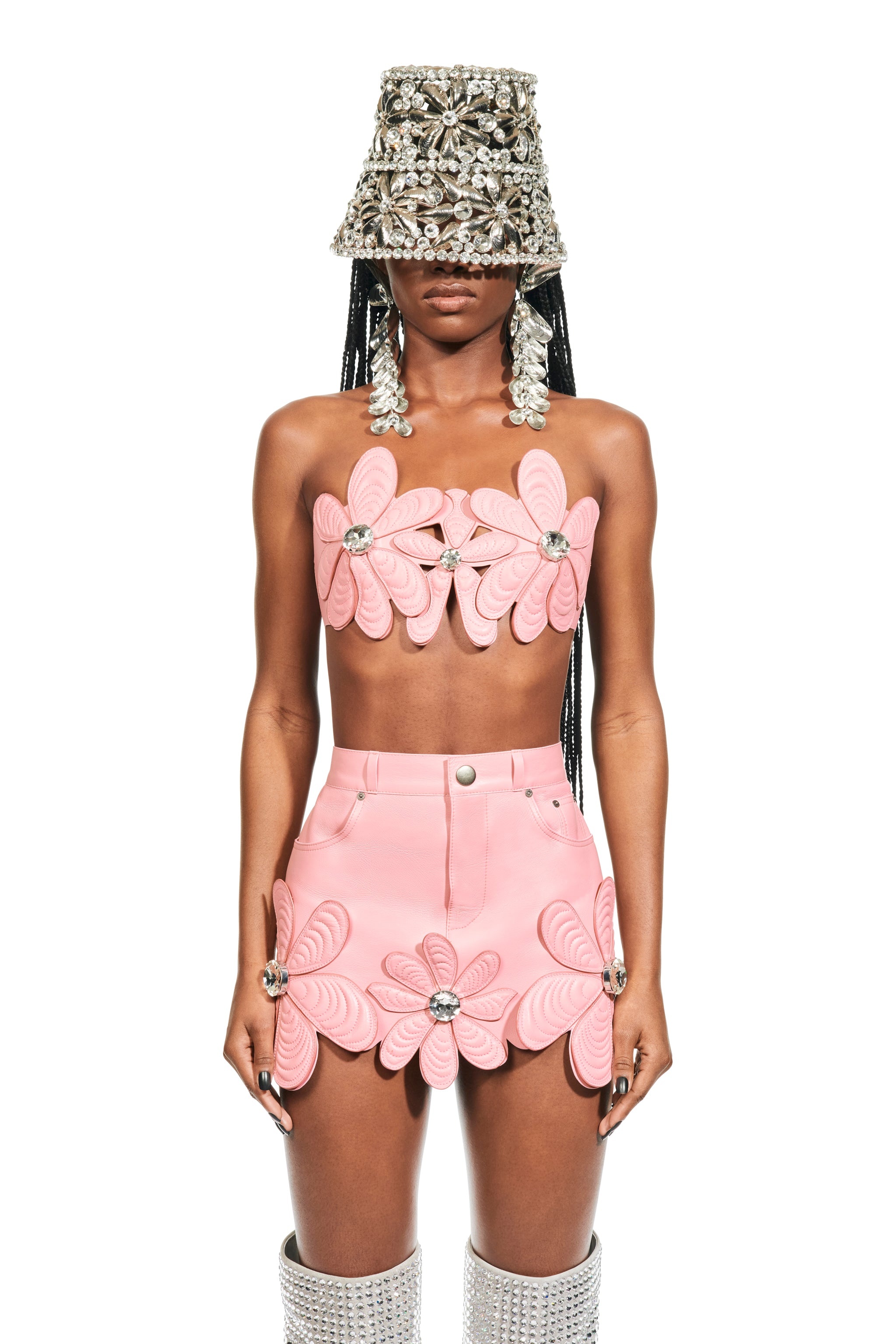 MUSSEL FLOWER LEATHER BANDEAU - 3