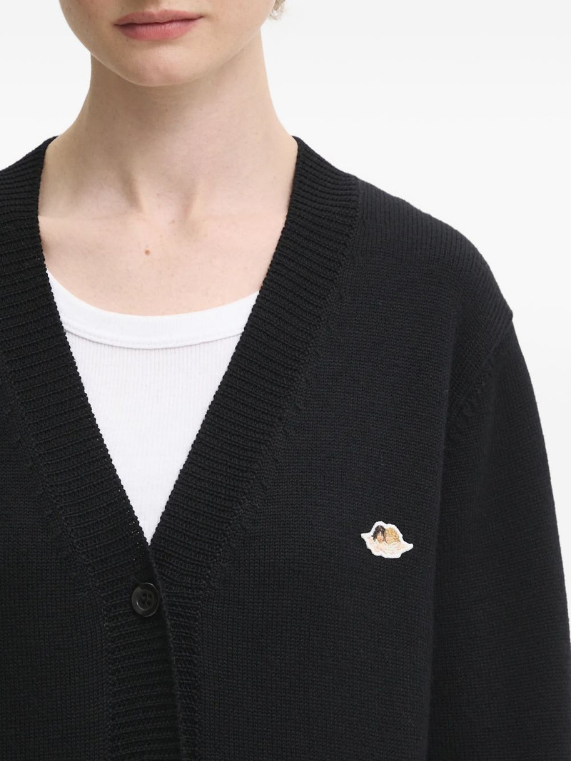 angels-patch button-fastening cardigan 5