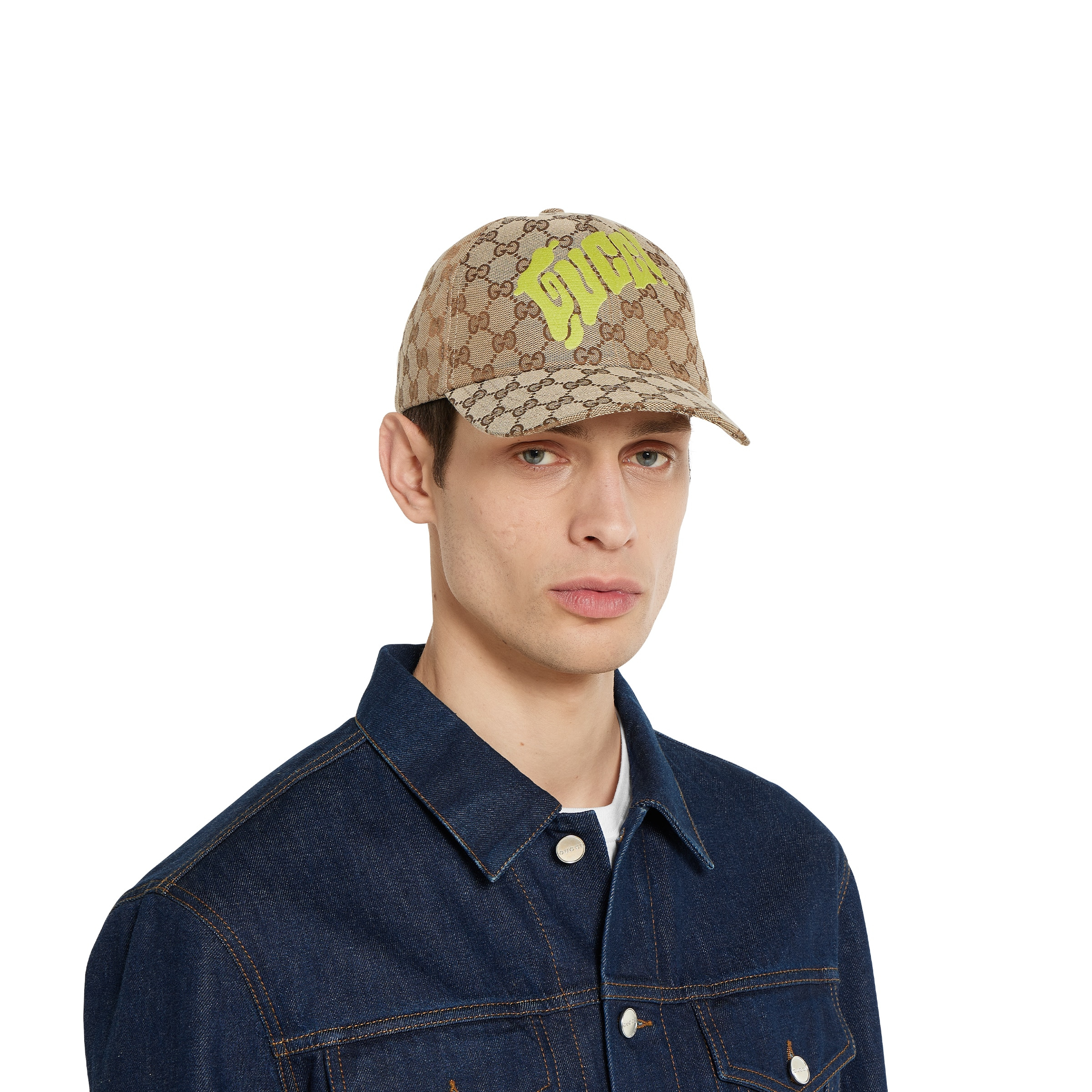 GG canvas baseball cap with print - 3