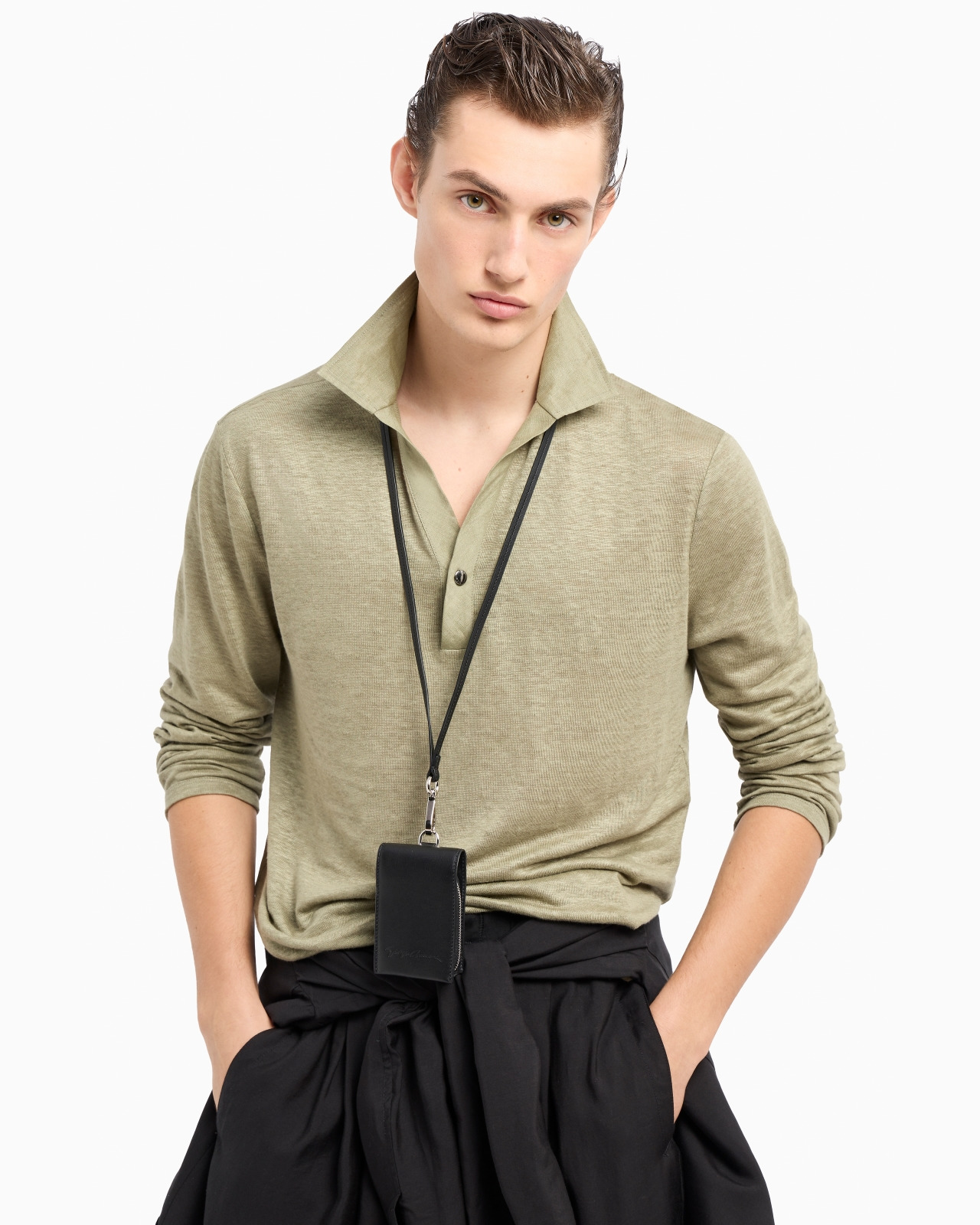 ASV one-pleat trousers in Lyocell and silk canvas - 6