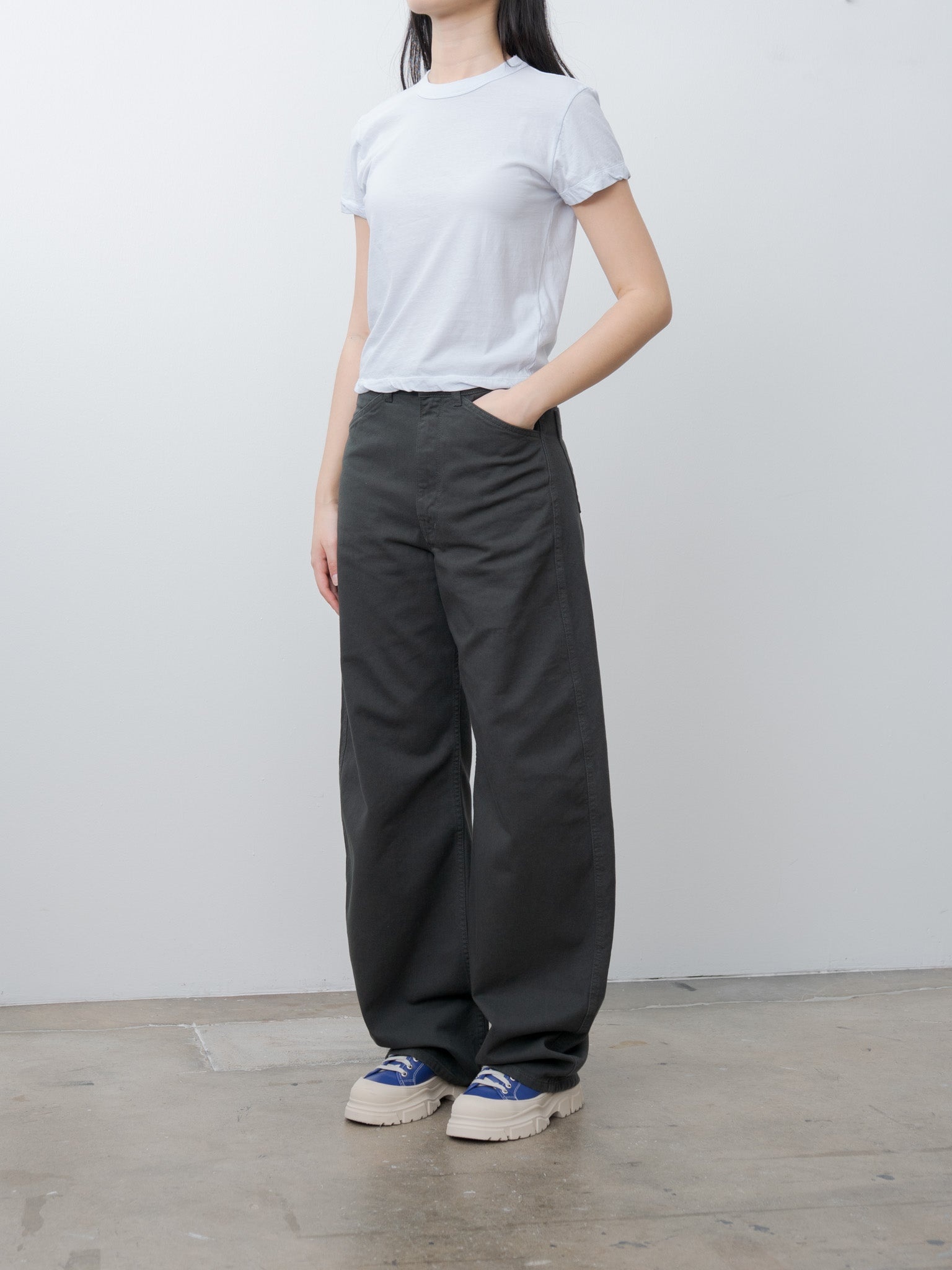 Fresca Single Jersey Tight Fit T-Shirt - Sax - 3