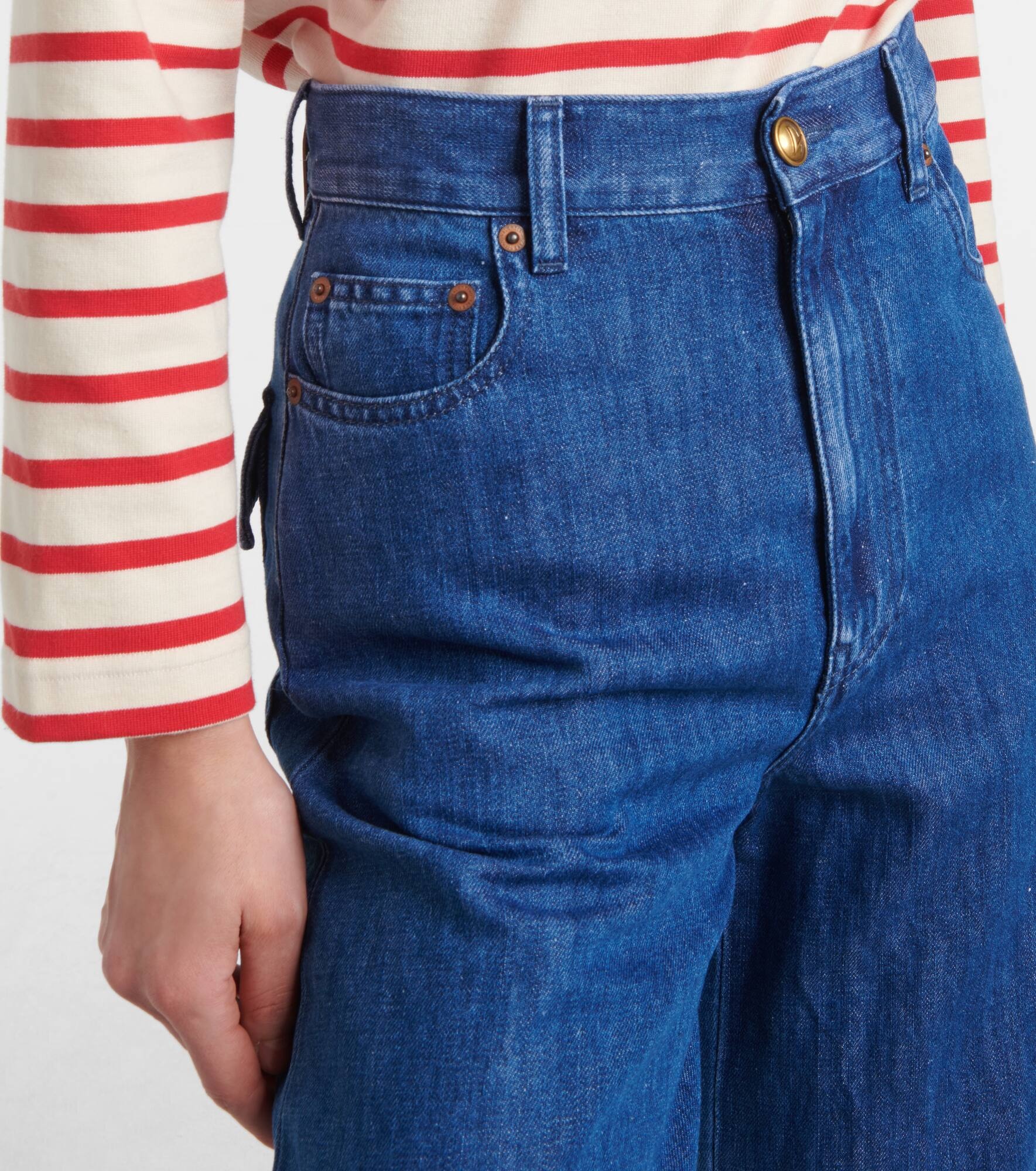 High-rise wide-leg jeans - 4