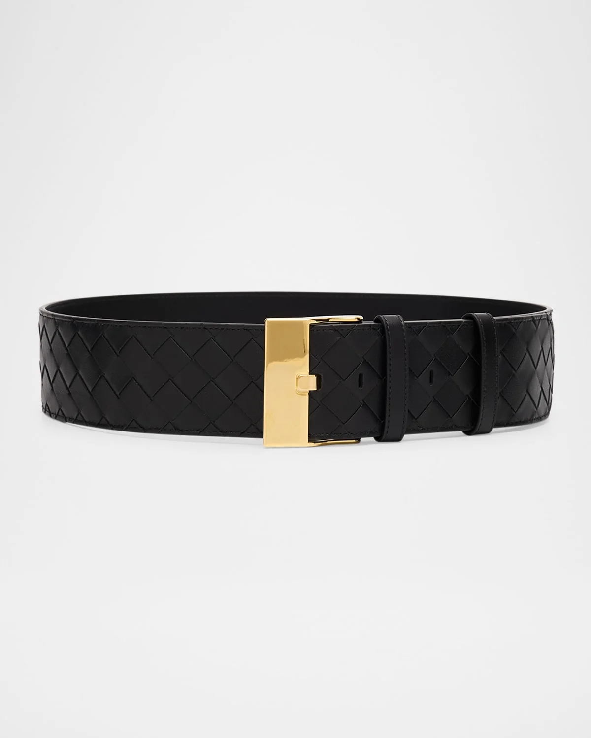 Intrecciato Wide Leather Belt - 1