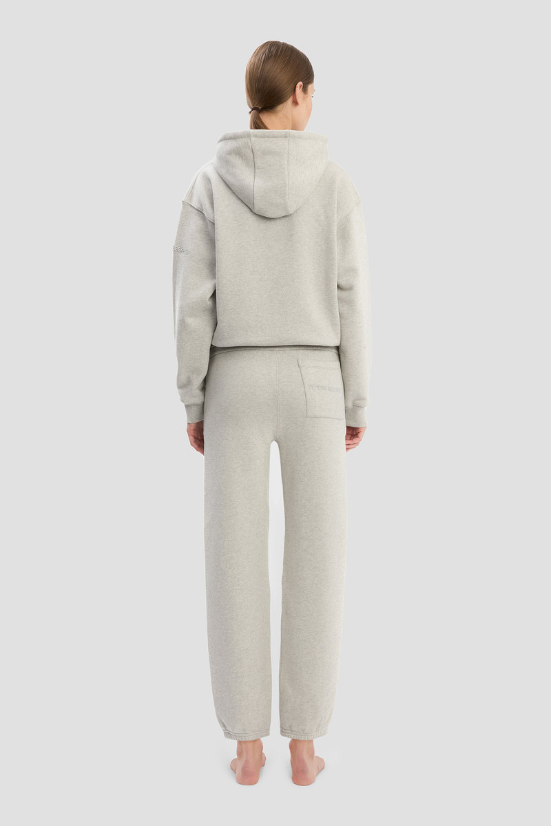 Logo Embroidered Hoodie In Grey Marl 5