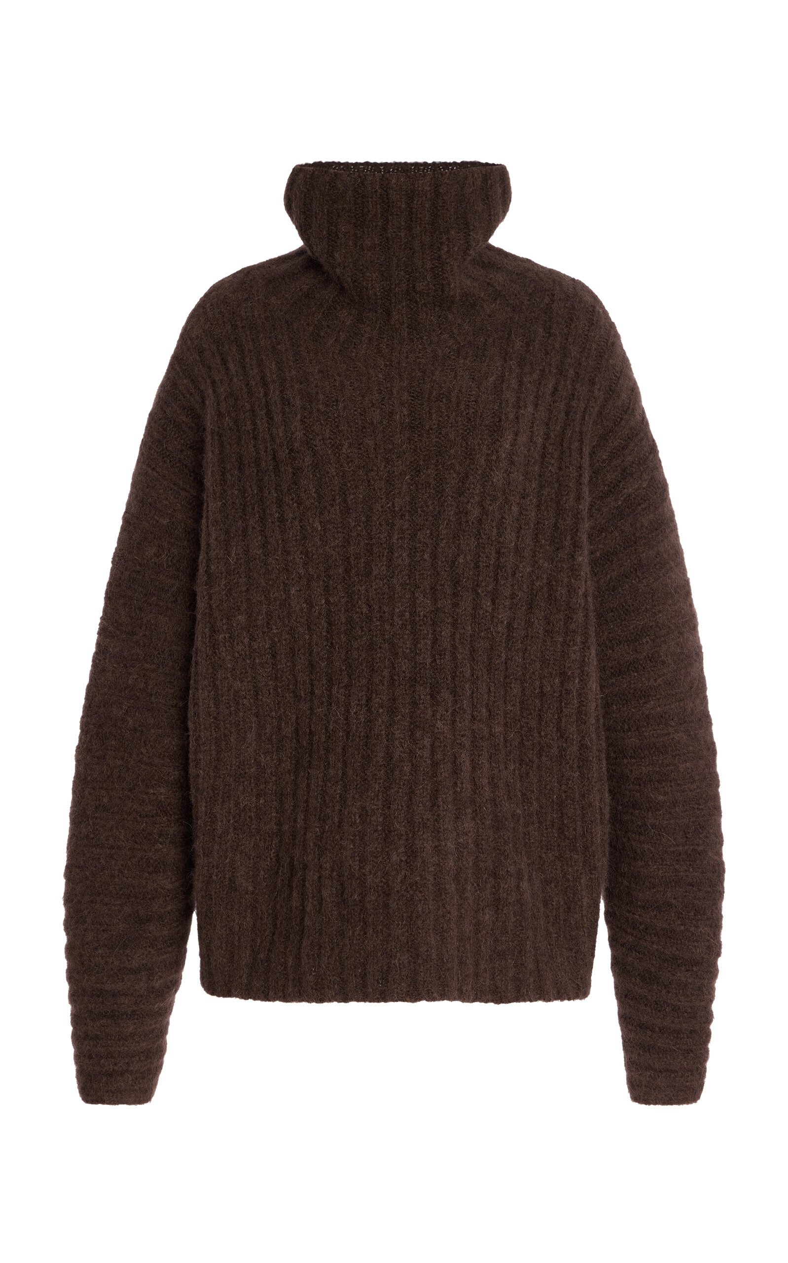 Mag Turtleneck Ribbed Sweater brown - 1