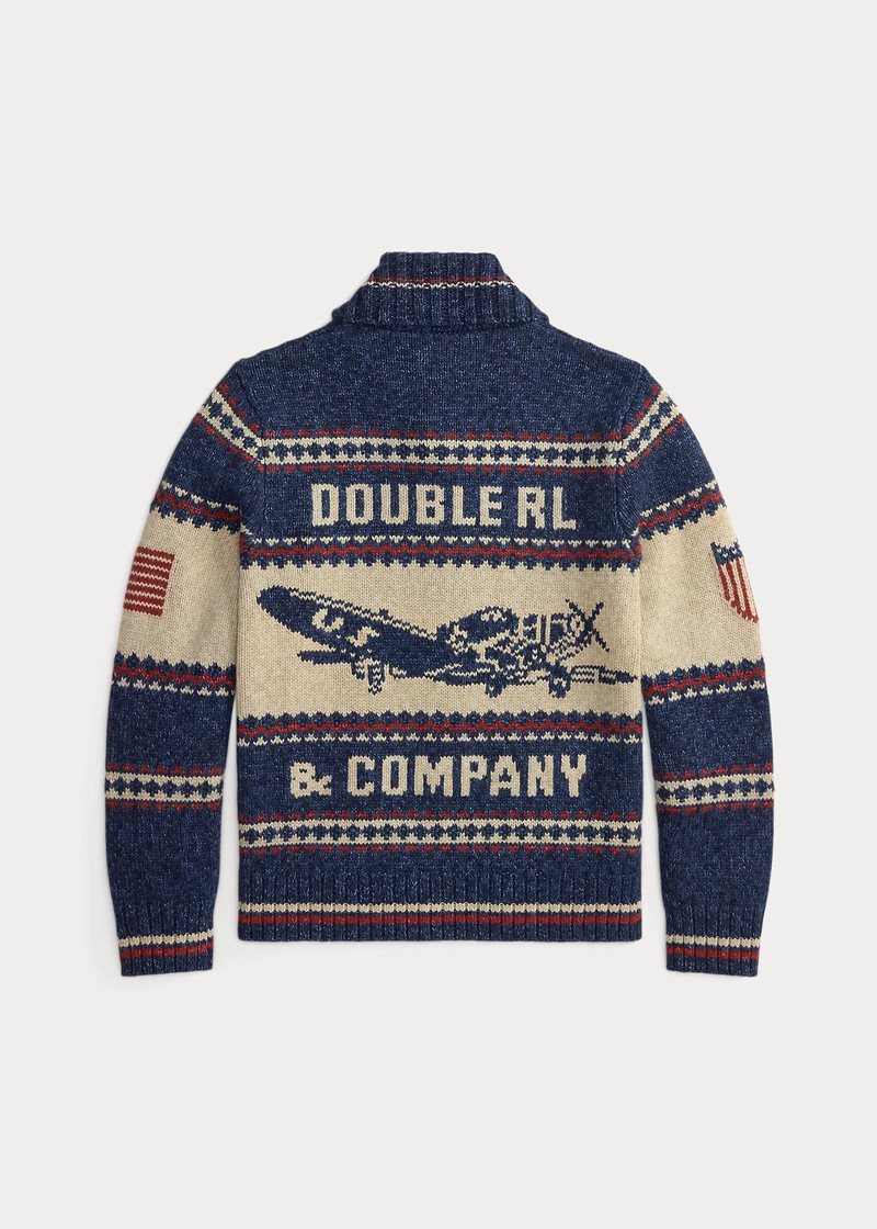 RRL by Ralph Lauren Airplane-Graphic Full-Zip Cardigan outlook