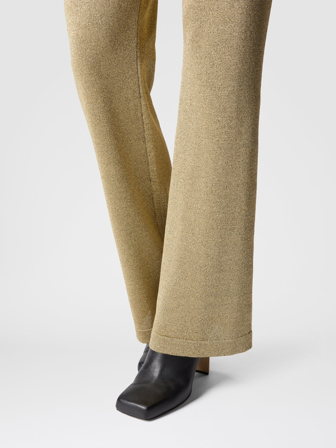 Flare trousers in glitter-effect viscose - 5