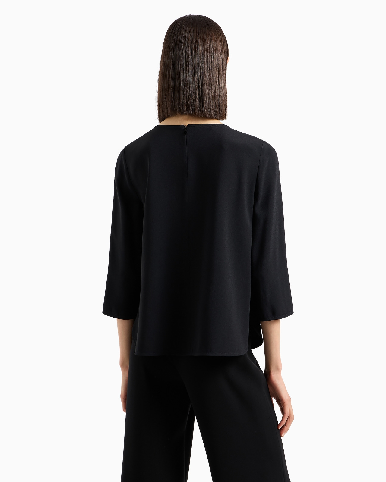 Envers-satin blouse with 3/4 sleeves - 3