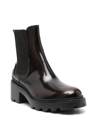 Tod's logo-debossed 75mm ankle boots outlook