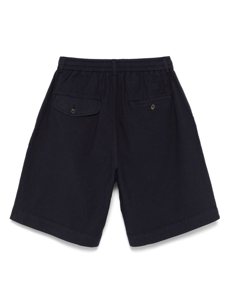 Universal Works seersucker pleated shorts outlook