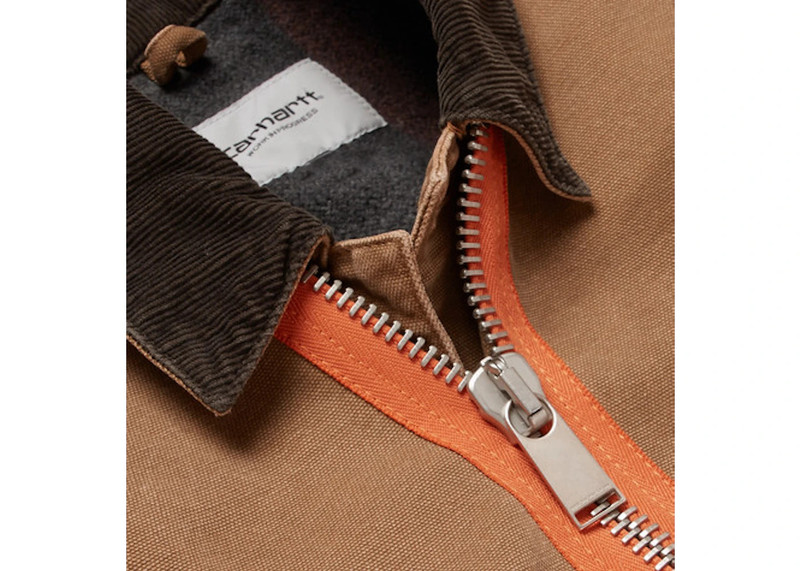 Heron Preston Heron Preston x Carhartt Oversized Corduroy Collar Canvas Work Jacket Tan outlook