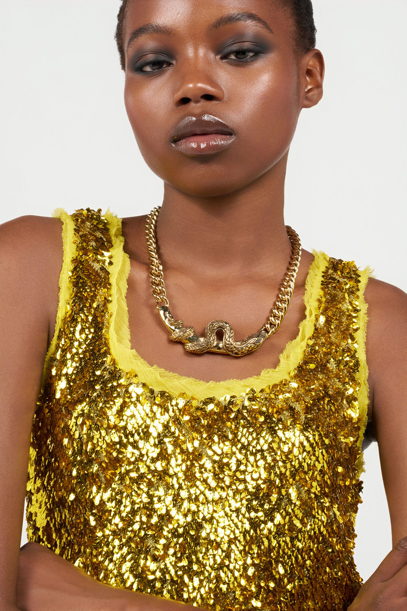 Roberto Cavalli Serpentine Gold Necklace outlook