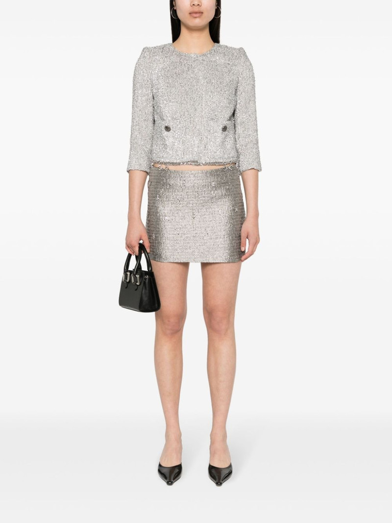 ELISABETTA FRANCHI tweed cropped jacket outlook