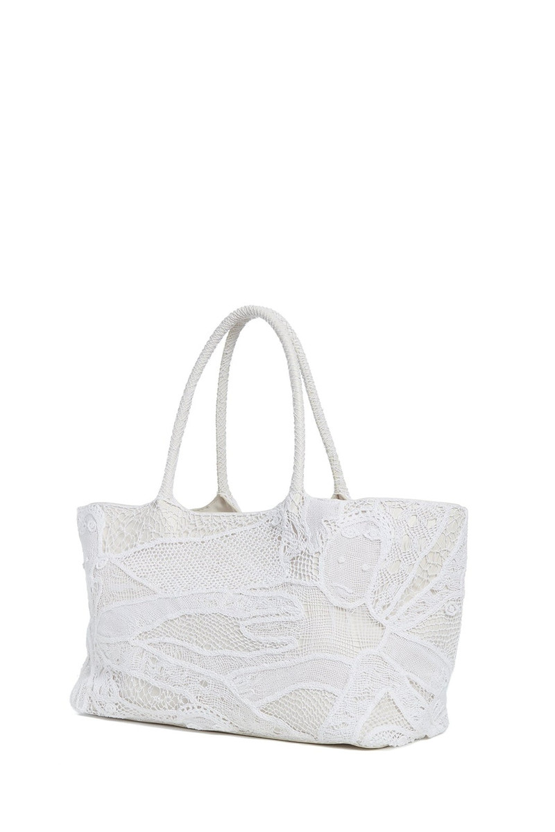 GABRIELA HEARST Mcewan Tote Bag in Ivory Leather with Cotton Macrame outlook