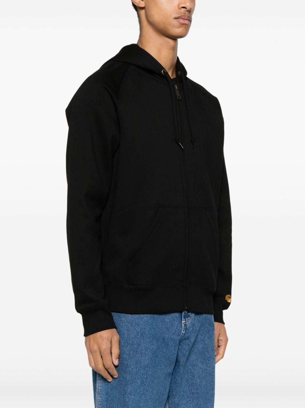 embroidered-logo cotton-blend jacket - 3