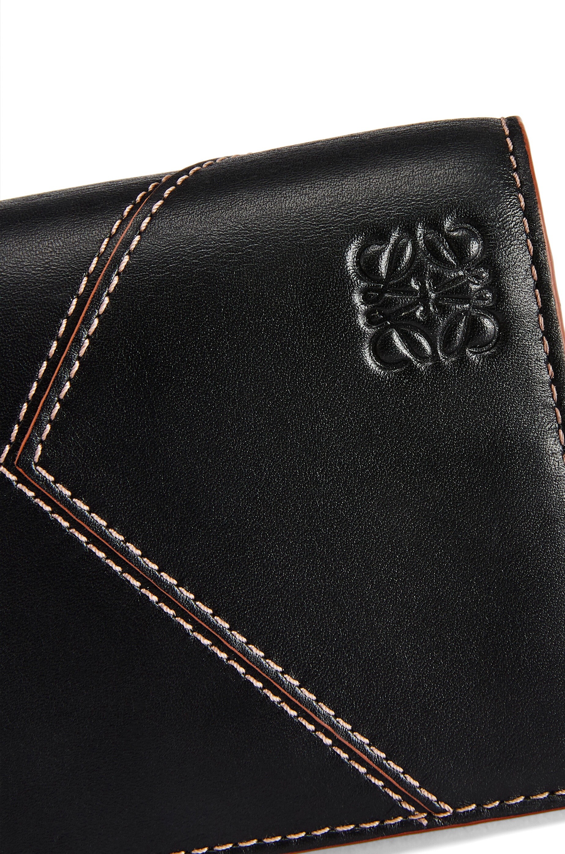 Puzzle stitches long horizontal wallet in smooth calfskin - 5