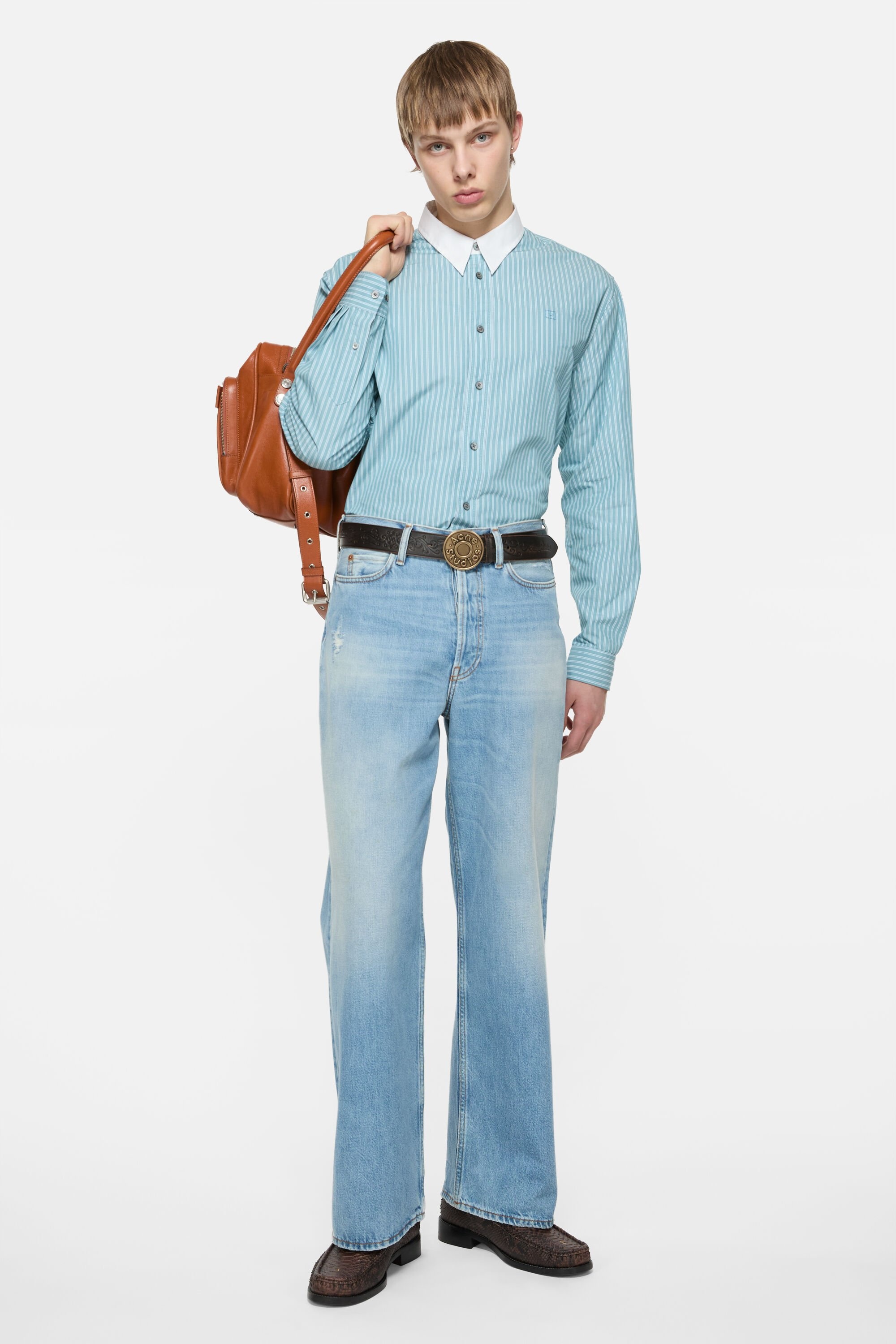 Button-up shirt - Turquoise blue - 2