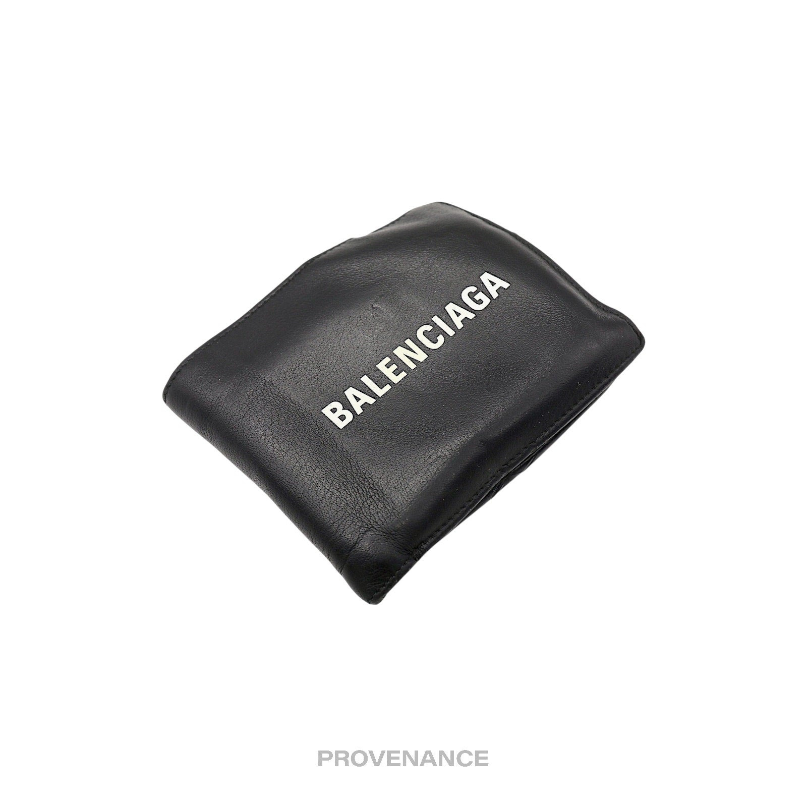 Balenciaga Logo 8CC Bifold Wallet - Black Neon Leather - 4