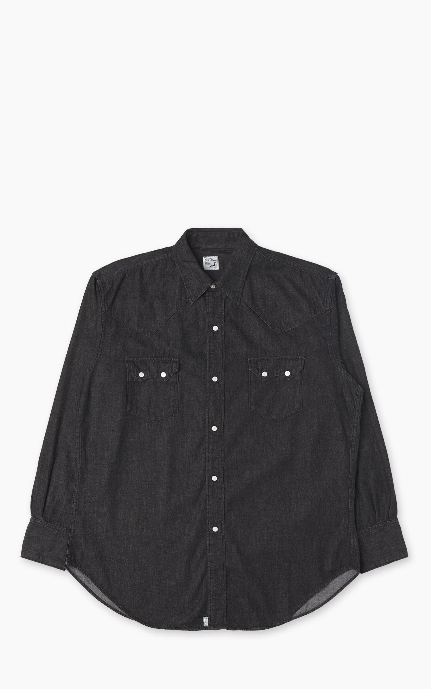 ORSLOW DENIM WESTERN SHIRT BLACK - 1