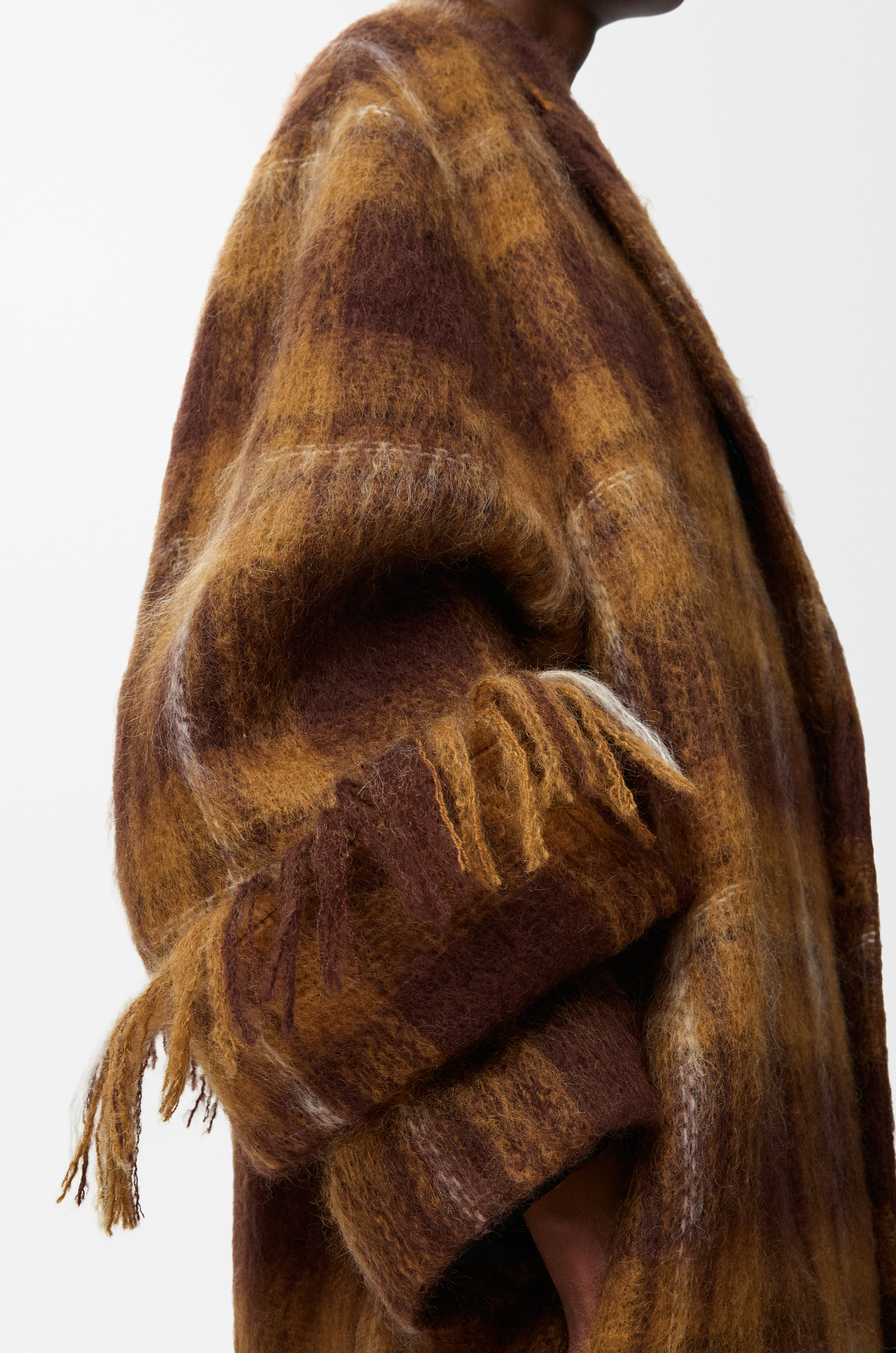 Coat in mohair and wool blend - 4