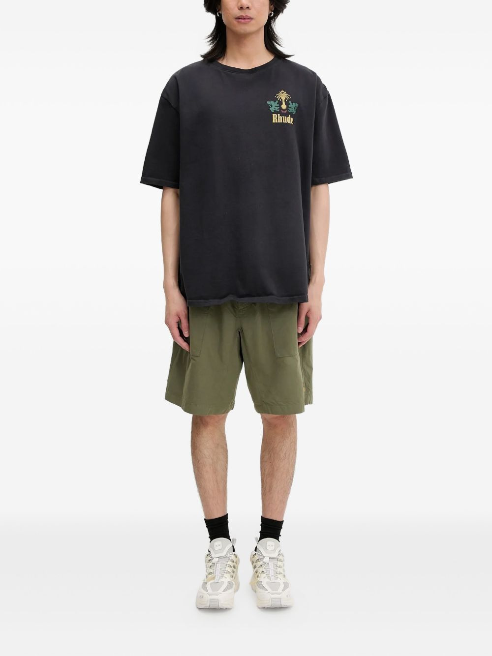 patch-pocket elasticated shorts - 2