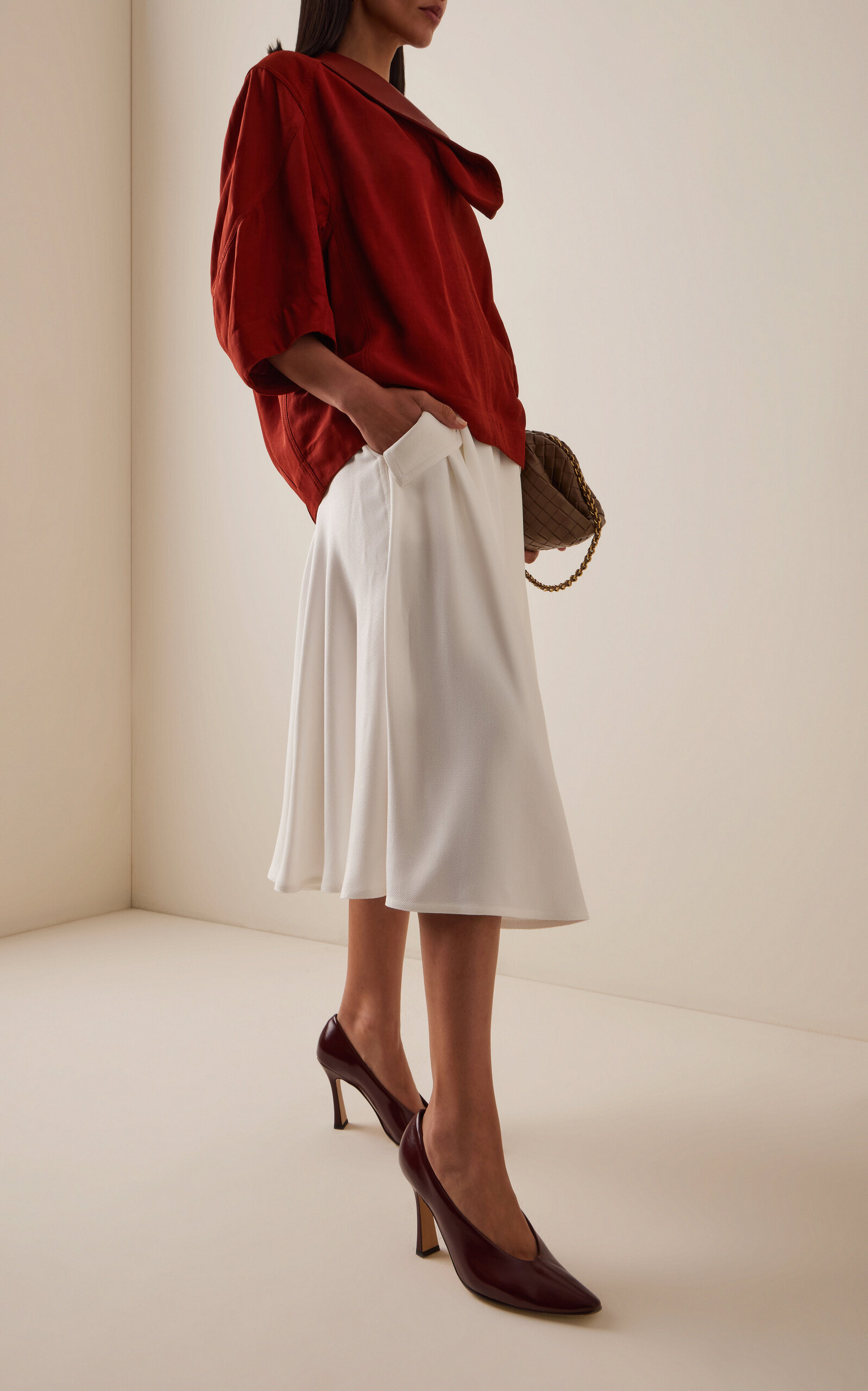 Cushion Lux Leather Pumps burgundy - 2
