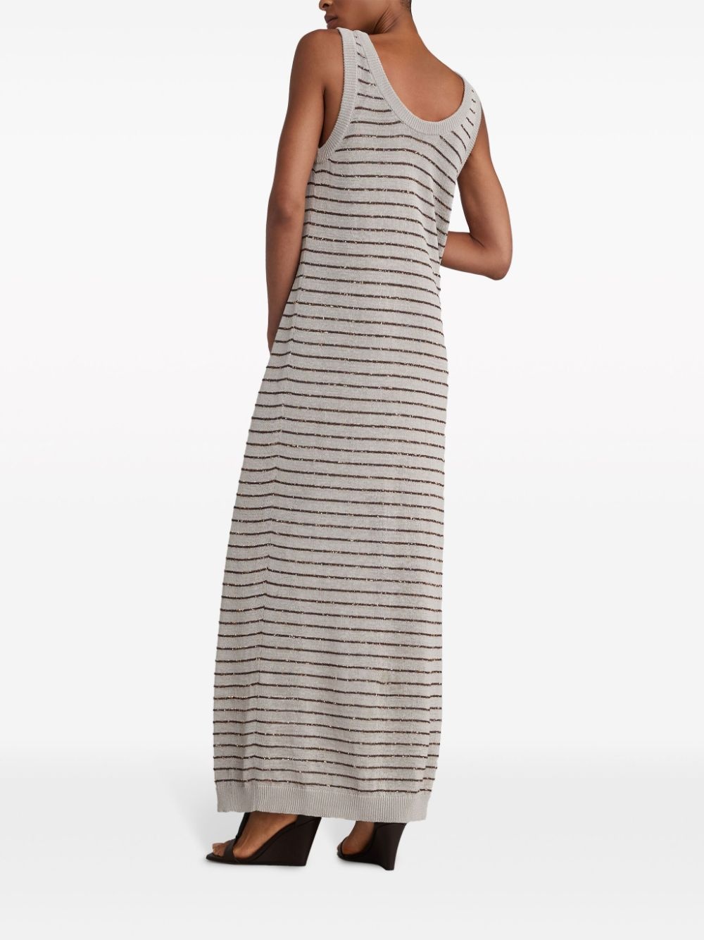 striped cotton maxi dress - 3