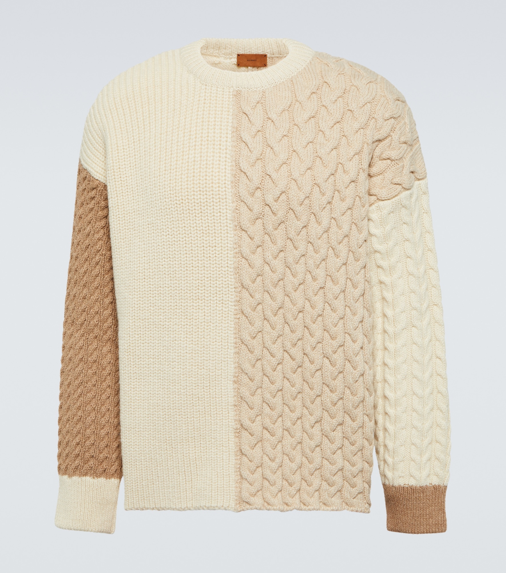 Alanui jacquard virgin wool jumper - Neutrals