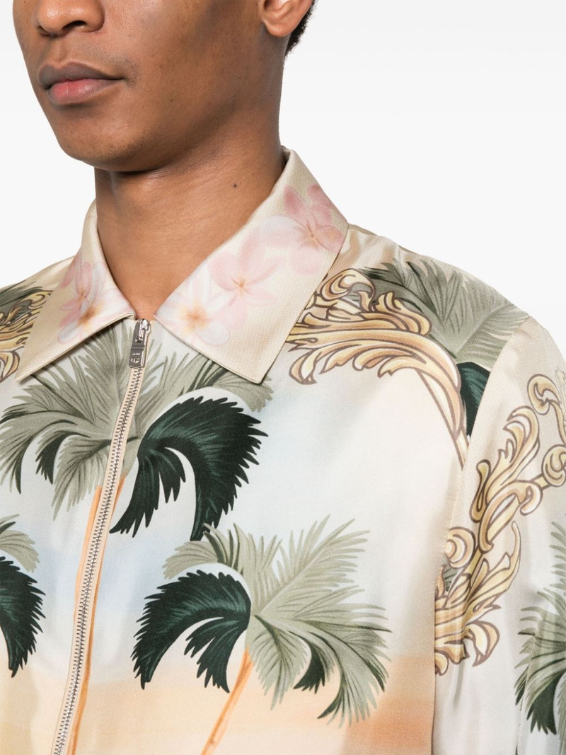graphic-print silk bomber jacket 5