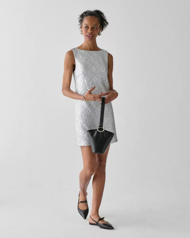 Foil Lace Shift Dress 4