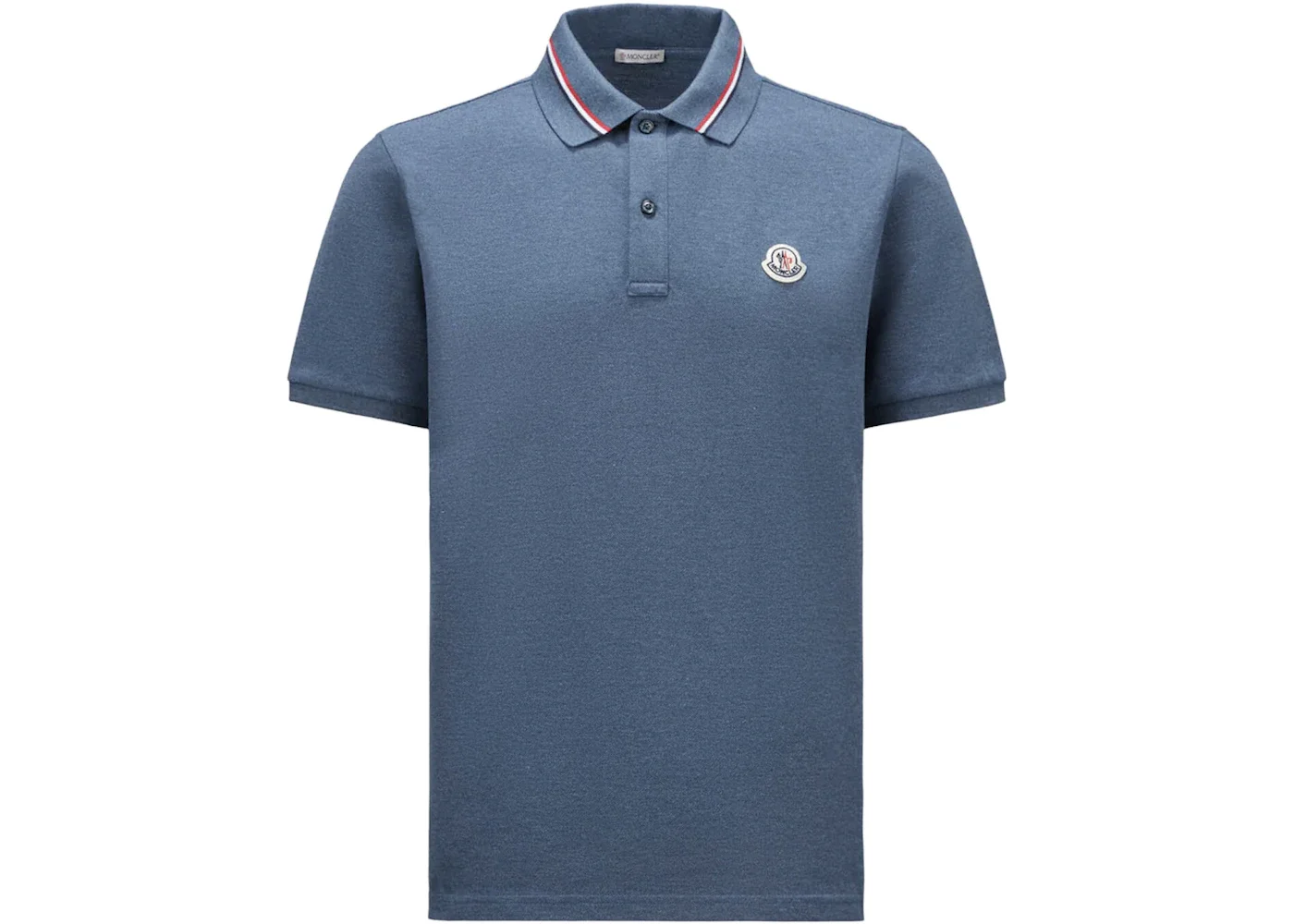 Moncler Logo Polo Shirt Marine Blue - 1
