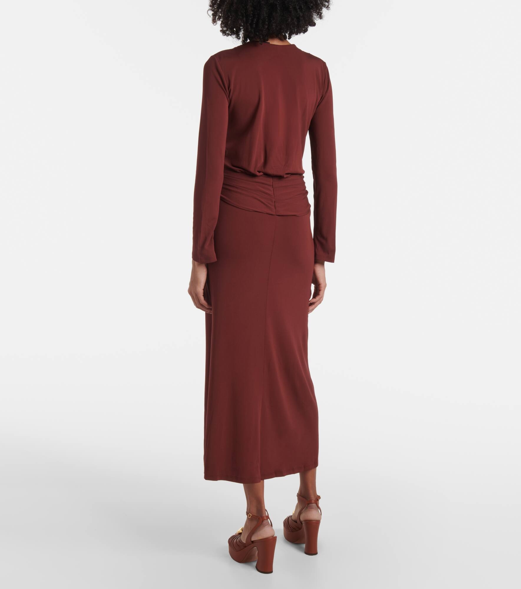 Finding Yourself draped jersey maxi dress - 3