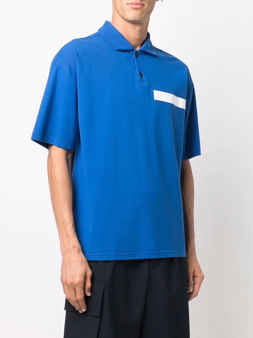 cutaway collar short-sleeve polo shirt - 3