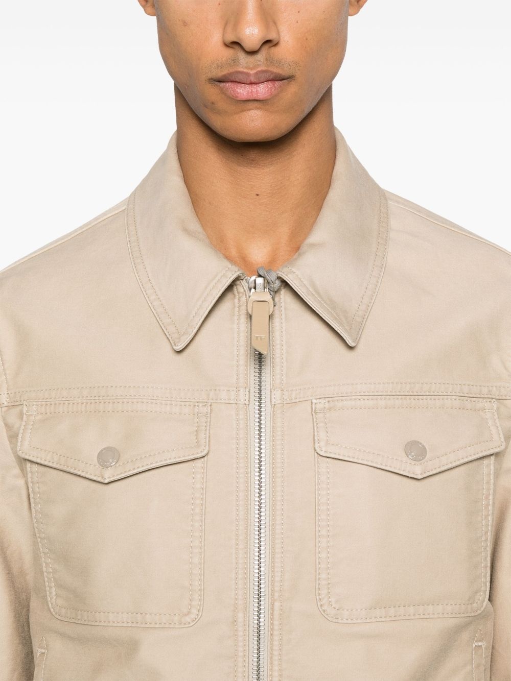 gabardine-weave jacket - 5