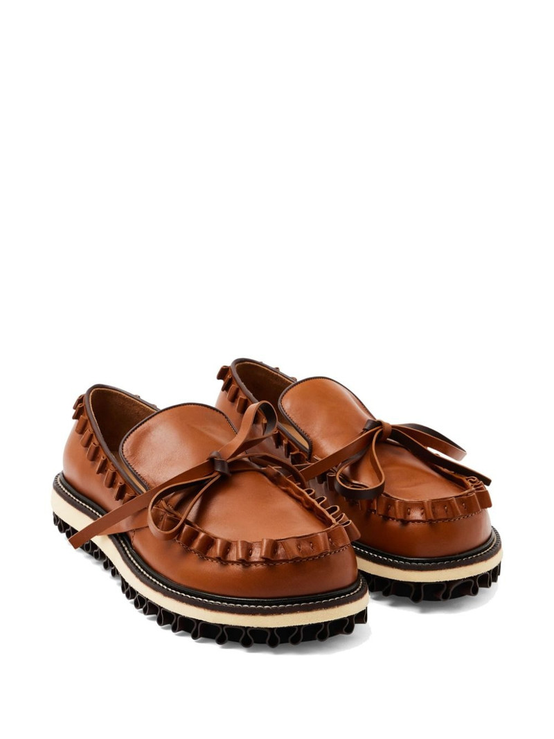 JW Anderson ruffled leather loafers outlook