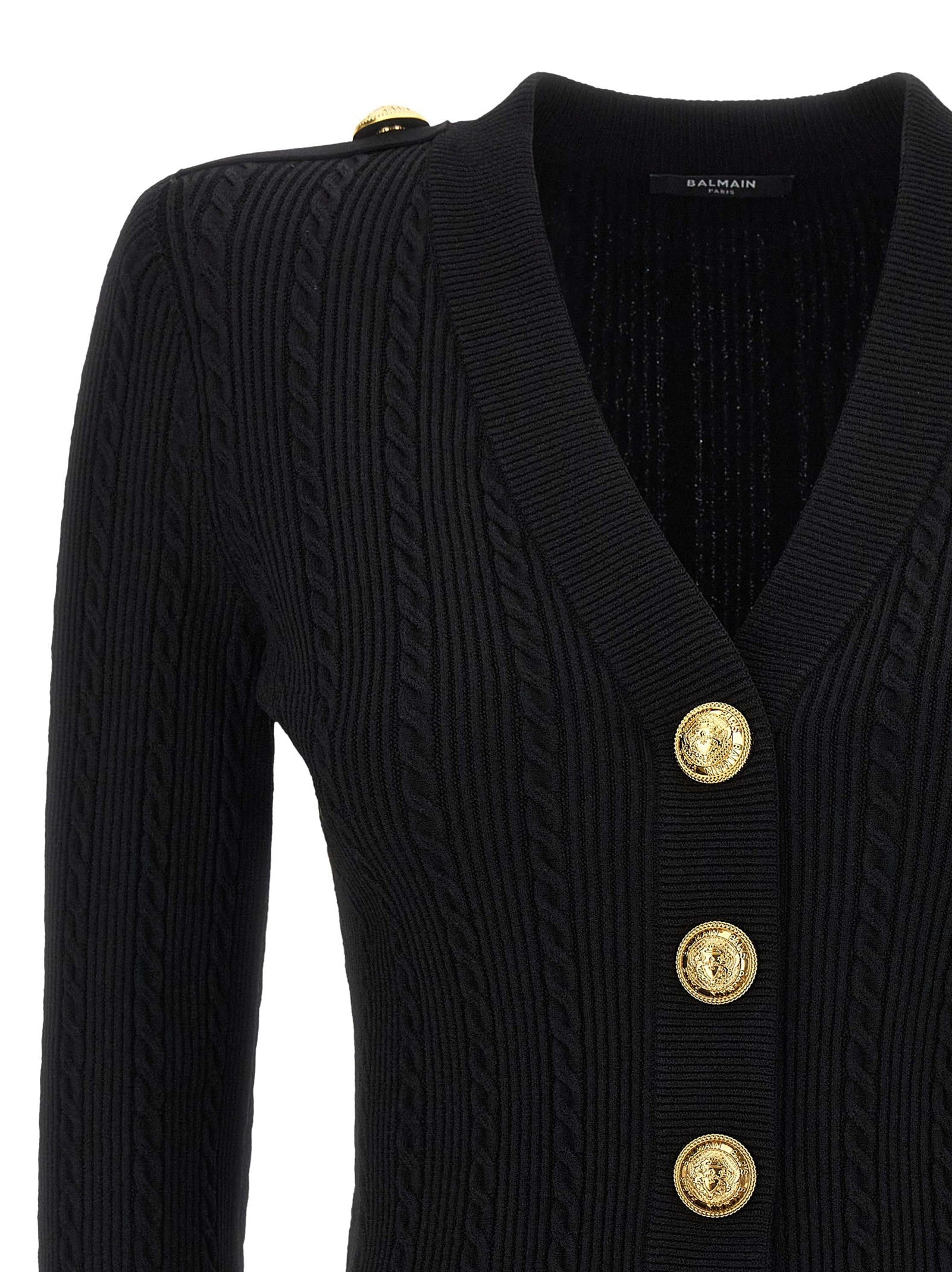 Balmain Women Twisted Knit Cardigan - 3