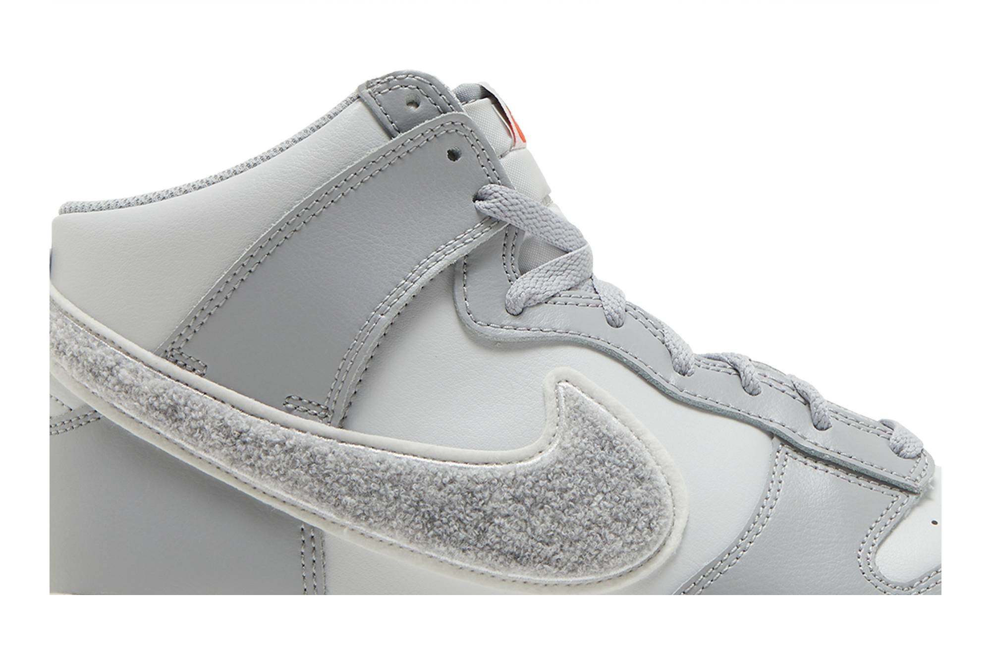 Dunk High 'Chenille Swoosh - Light Smoke Grey' - 2