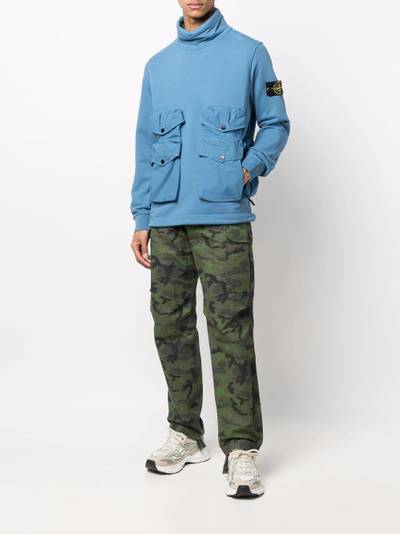 Stone Island Compass badge multi-pocket sweatshirt outlook